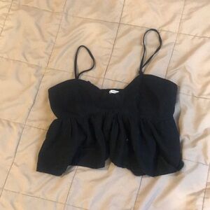 Black Tank top with slit in the front